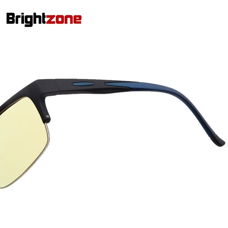 Brightzone Unisex Semi Rim Square Tr 90 Titanium Gaming Eyeglasses B5025