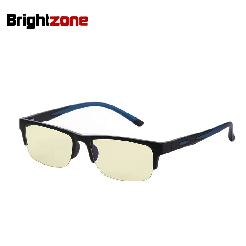 Brightzone Unisex Semi Rim Square Tr 90 Titanium Gaming Eyeglasses B5025