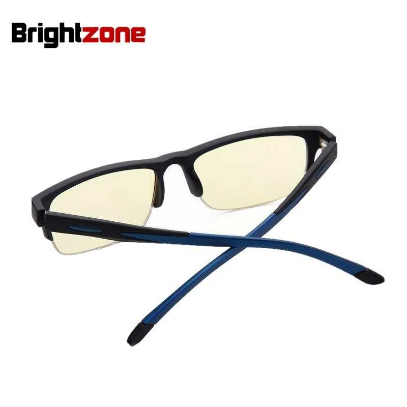 Brightzone Unisex Semi Rim Square Tr 90 Titanium Gaming Eyeglasses B5025