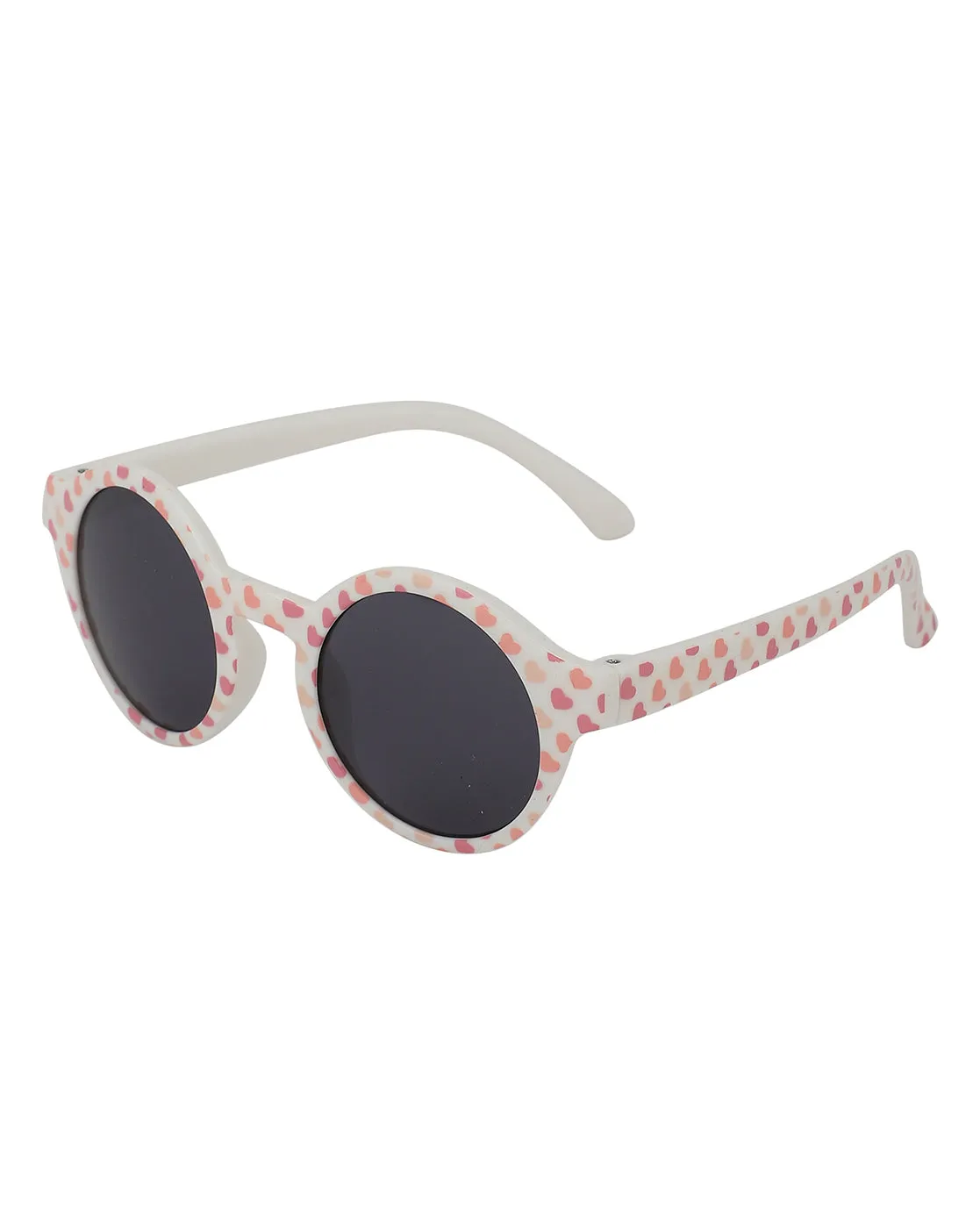 Carlton London Black Lens & Pink Round Sunglasses For Girl