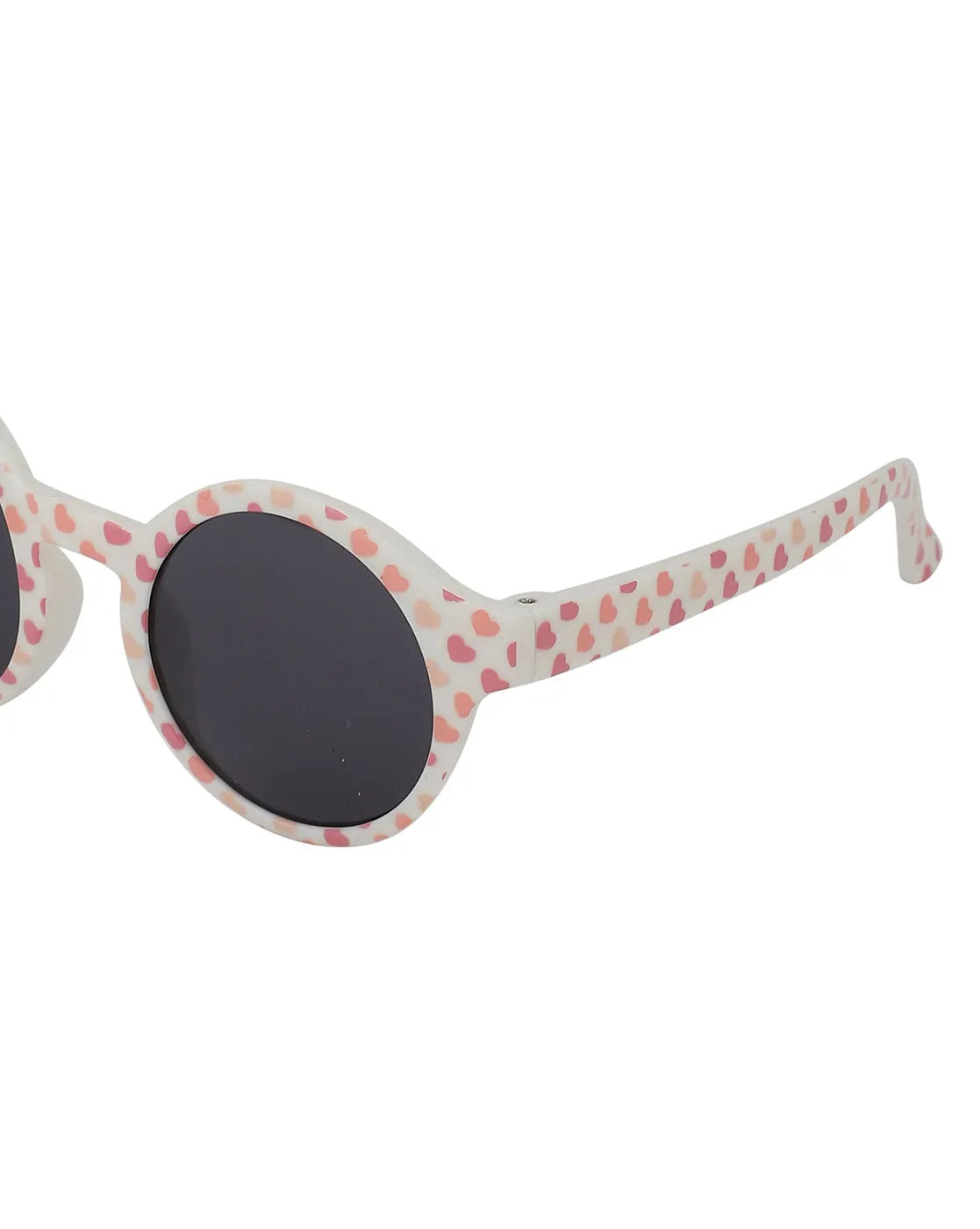 Carlton London Black Lens & Pink Round Sunglasses For Girl