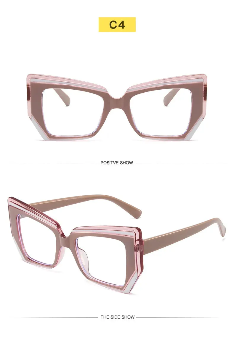 Cat Eye Glasses Blue Light Blocking Women Designers Eyeglasses Optical Spectacle Computer Eye Protection Glass Fashion Eyewear