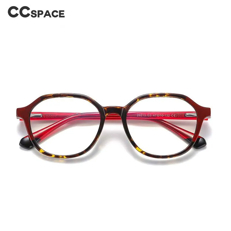 CCspace Children's Unisex Full Rim Square Round Tr 90 Titanium Frame Eyeglasses 54572