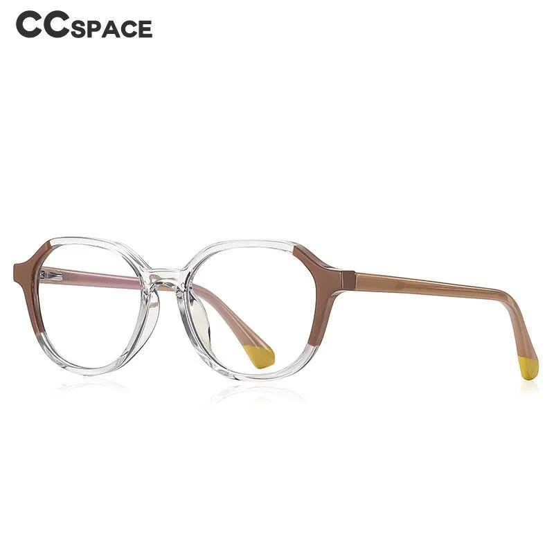 CCspace Children's Unisex Full Rim Square Round Tr 90 Titanium Frame Eyeglasses 54572