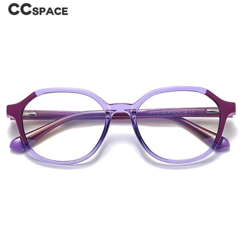 CCspace Children's Unisex Full Rim Square Round Tr 90 Titanium Frame Eyeglasses 54572