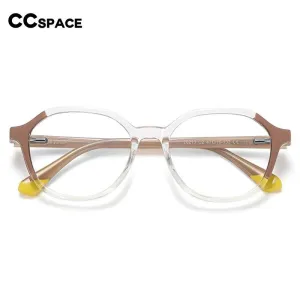 CCspace Children's Unisex Full Rim Square Round Tr 90 Titanium Frame Eyeglasses 54572