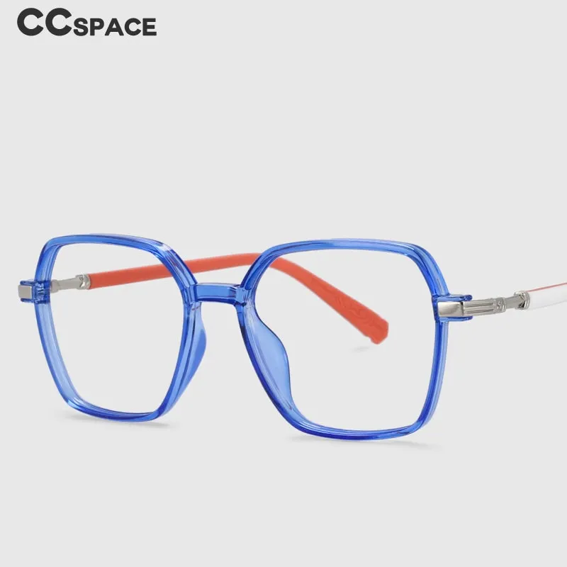 CCspace Children's Unisex Full Rim Square Tr 90 Titanium Frame Eyeglasses 53970