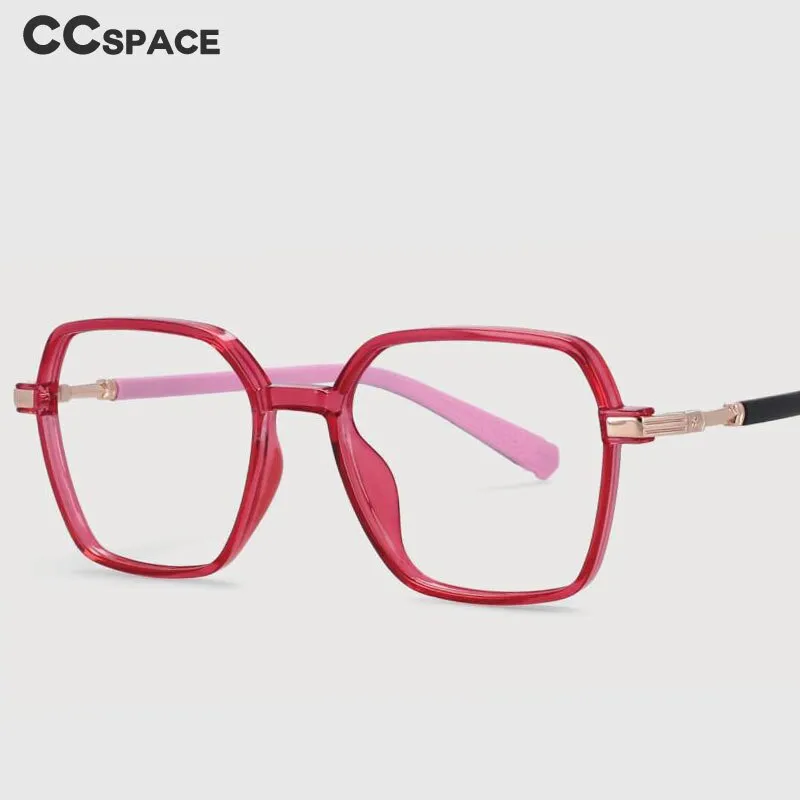 CCspace Children's Unisex Full Rim Square Tr 90 Titanium Frame Eyeglasses 53970