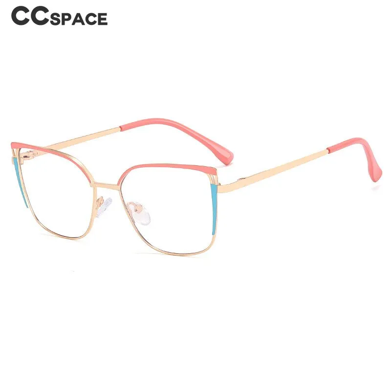 CCspace Unisex Children's Full Rim Square Alloy Eyeglasses 56538