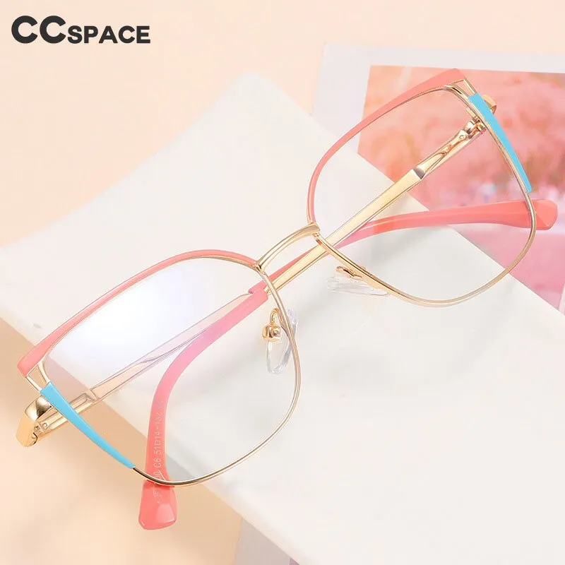 CCspace Unisex Children's Full Rim Square Alloy Eyeglasses 56538