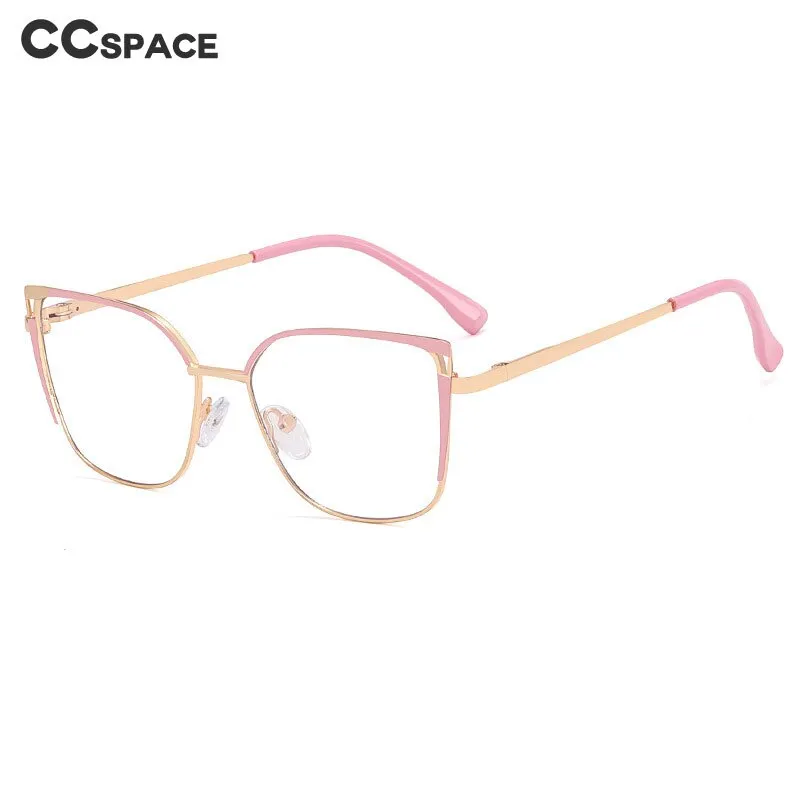 CCspace Unisex Children's Full Rim Square Alloy Eyeglasses 56538