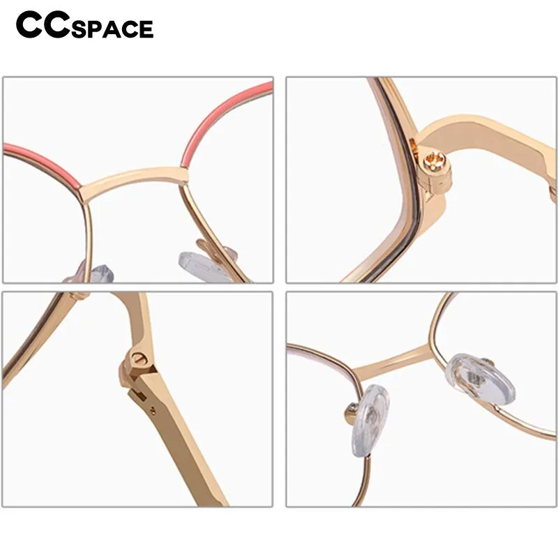 CCspace Unisex Children's Full Rim Square Alloy Eyeglasses 56538