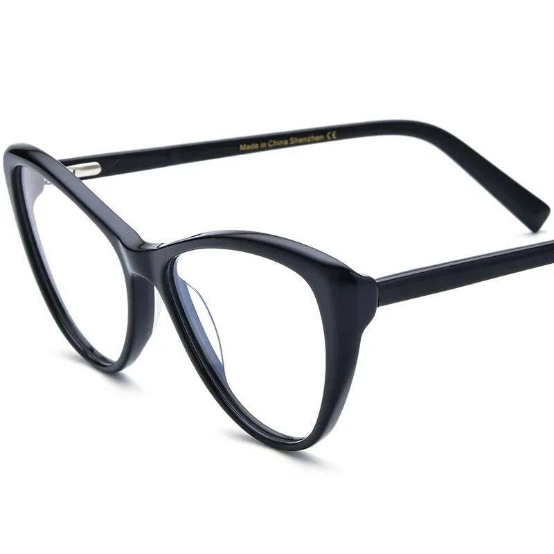 CCspace Unisex Full Rim Cat Eye Acetate Eyeglasses 56917