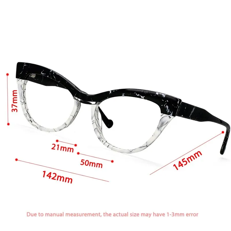 CCspace Unisex Full Rim Cat Eye Acetate Eyeglasses 57008