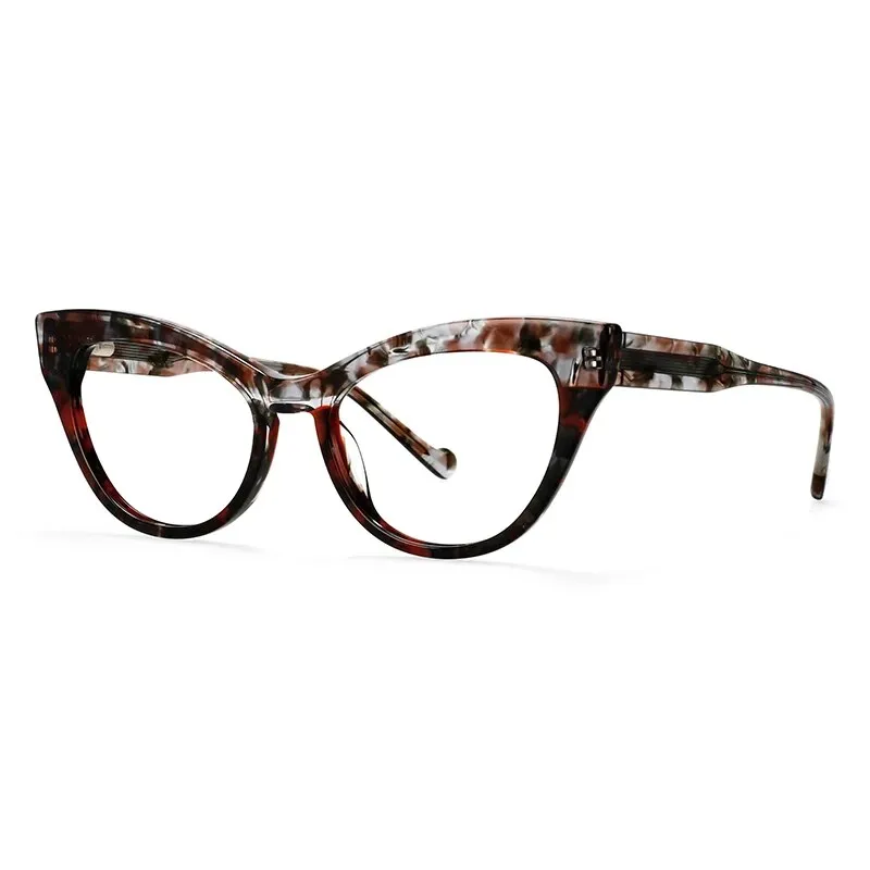 CCspace Unisex Full Rim Cat Eye Acetate Eyeglasses 57008