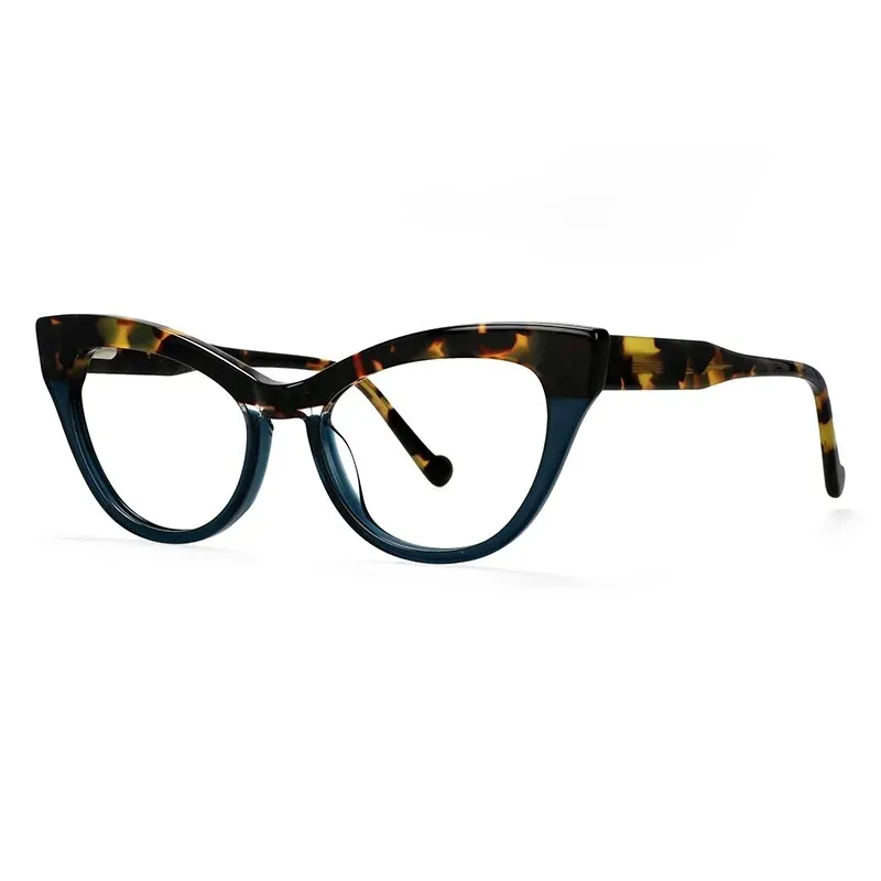 CCspace Unisex Full Rim Cat Eye Acetate Eyeglasses 57008