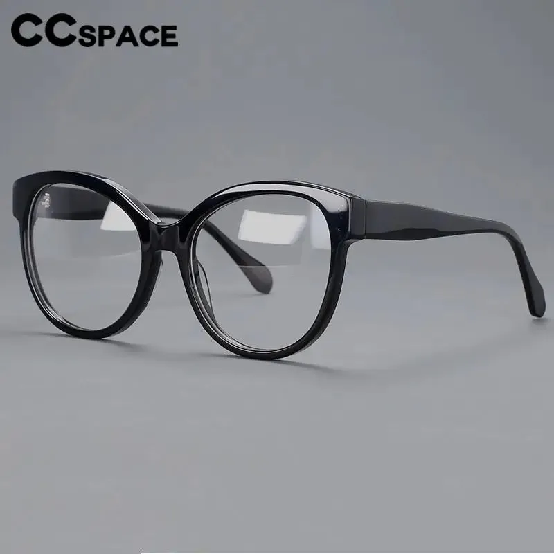 CCspace Unisex Full Rim Cat Eye Acetate Eyeglasses 57233