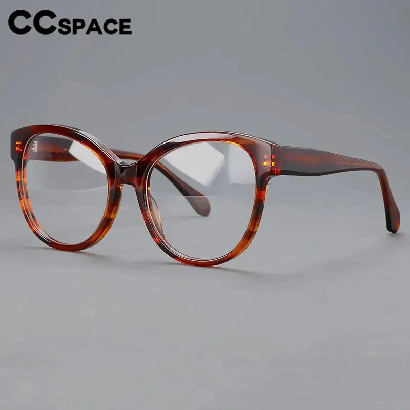 CCspace Unisex Full Rim Cat Eye Acetate Eyeglasses 57233