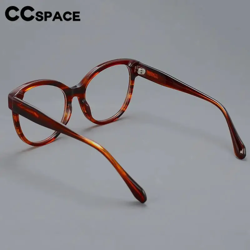 CCspace Unisex Full Rim Cat Eye Acetate Eyeglasses 57233