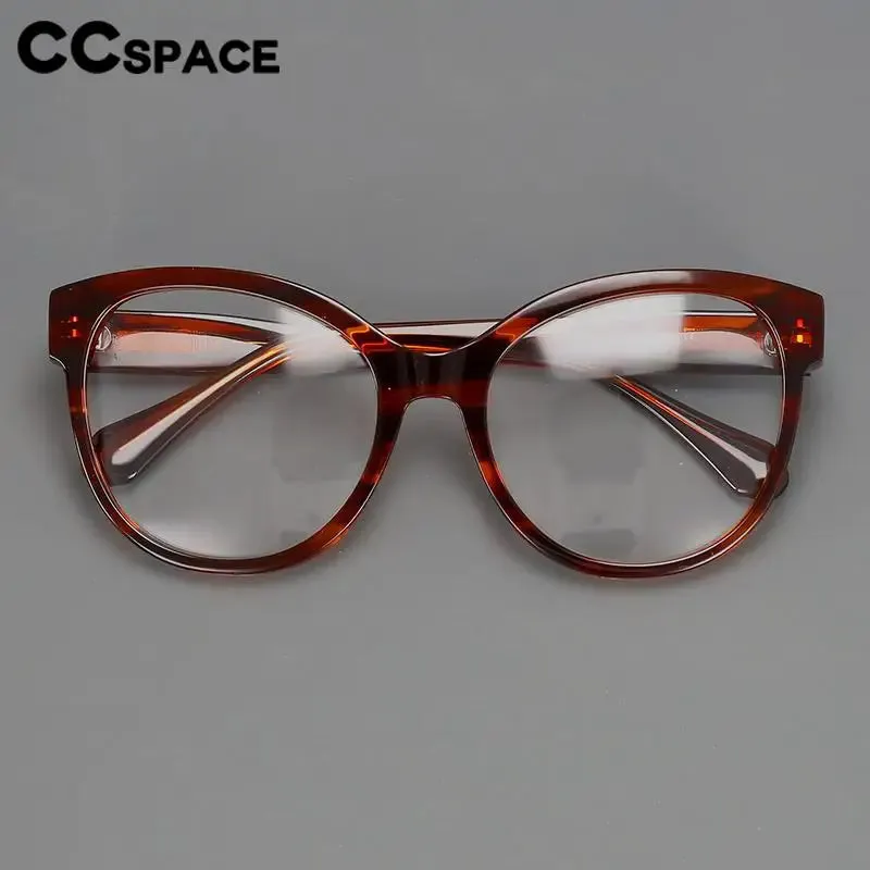 CCspace Unisex Full Rim Cat Eye Acetate Eyeglasses 57233