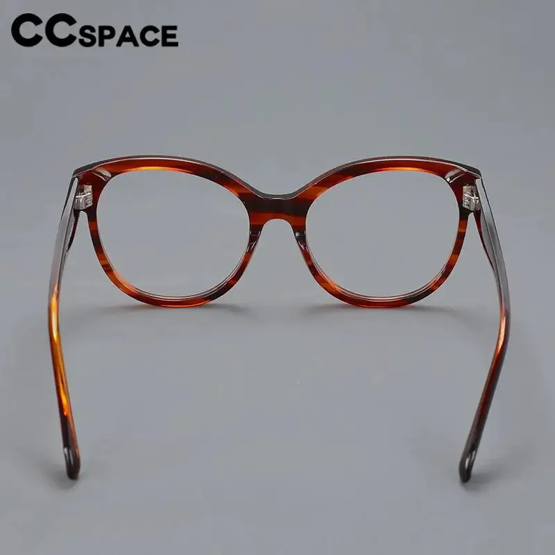 CCspace Unisex Full Rim Cat Eye Acetate Eyeglasses 57233