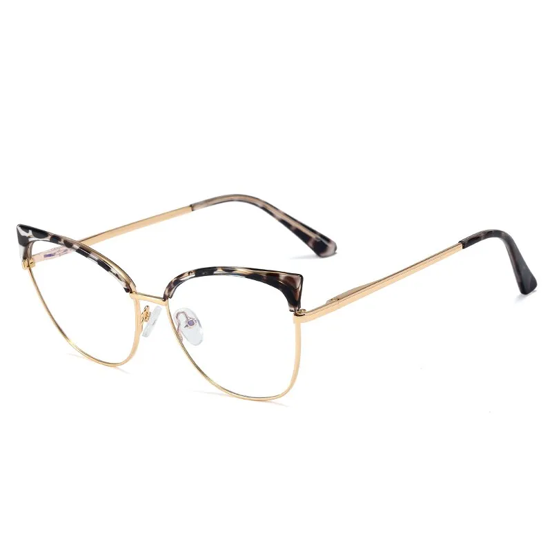 CCspace Unisex Full Rim Cat Eye Tr 90 Alloy Frame Eyeglasses 48327