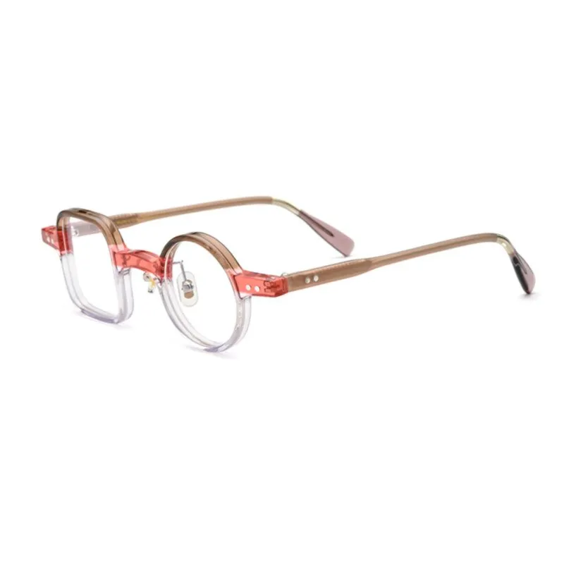 CCspace Unisex Full Rim Irregular Square Round Acetate Eyeglasses 53329