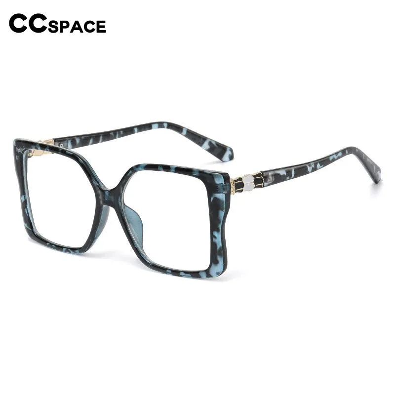 CCspace Unisex Full Rim Large Square Acetate Eyeglasses 55359