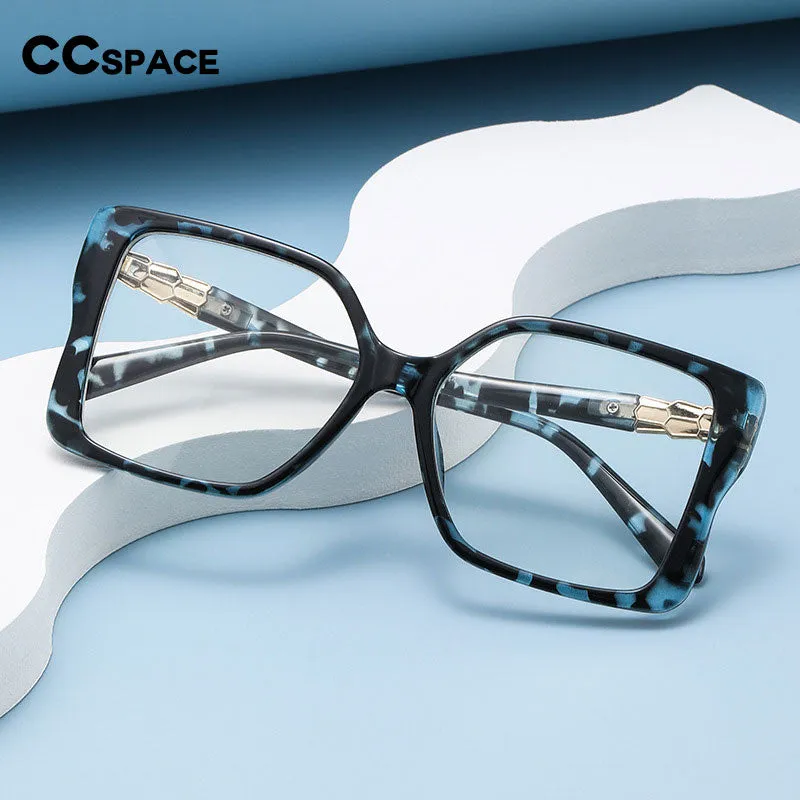 CCspace Unisex Full Rim Large Square Acetate Eyeglasses 55359