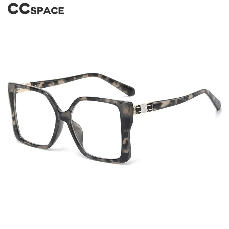 CCspace Unisex Full Rim Large Square Acetate Eyeglasses 55359