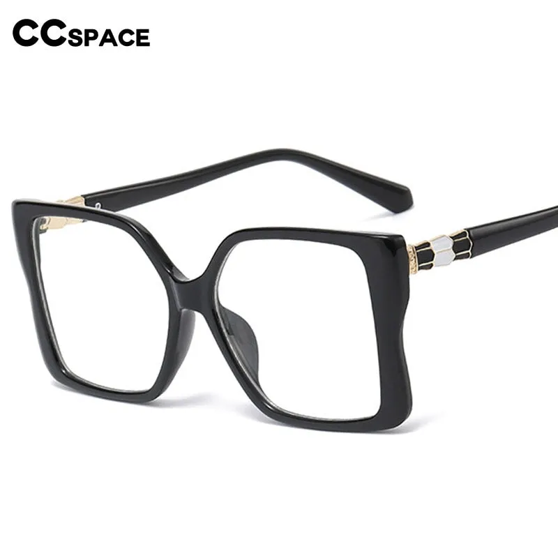 CCspace Unisex Full Rim Large Square Acetate Eyeglasses 55359