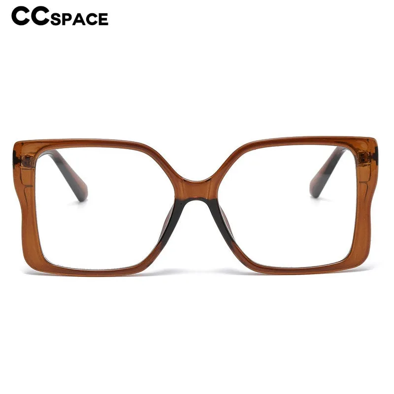 CCspace Unisex Full Rim Large Square Acetate Eyeglasses 55359