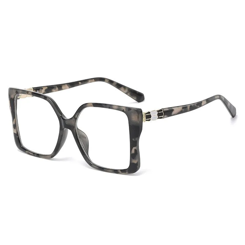 CCspace Unisex Full Rim Large Square Acetate Eyeglasses 55359