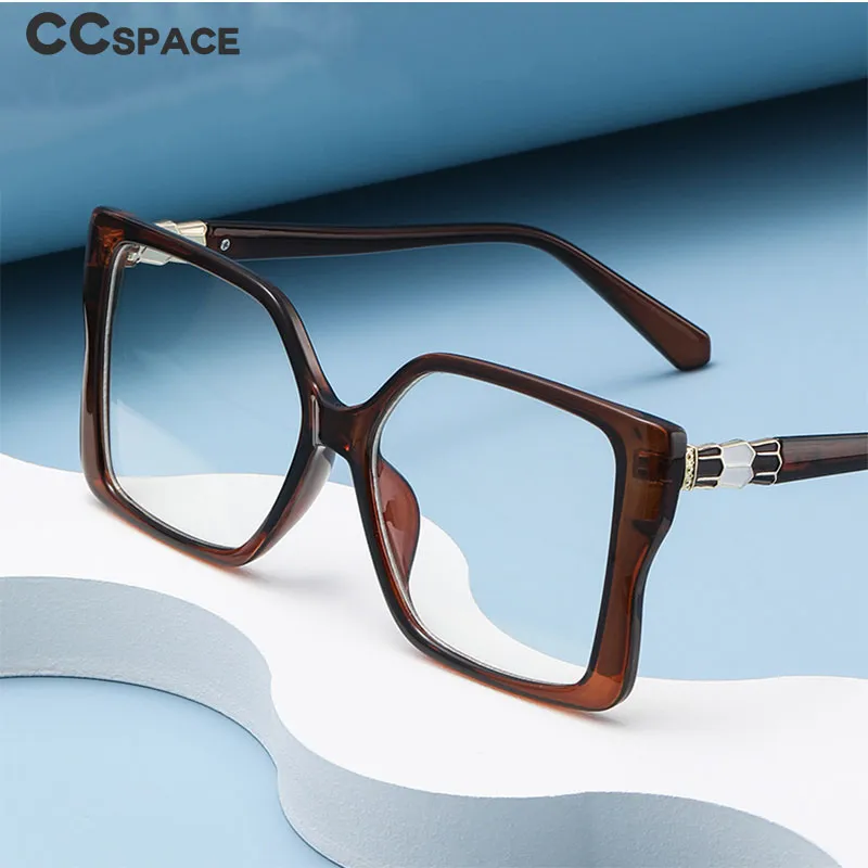 CCspace Unisex Full Rim Large Square Acetate Eyeglasses 55359