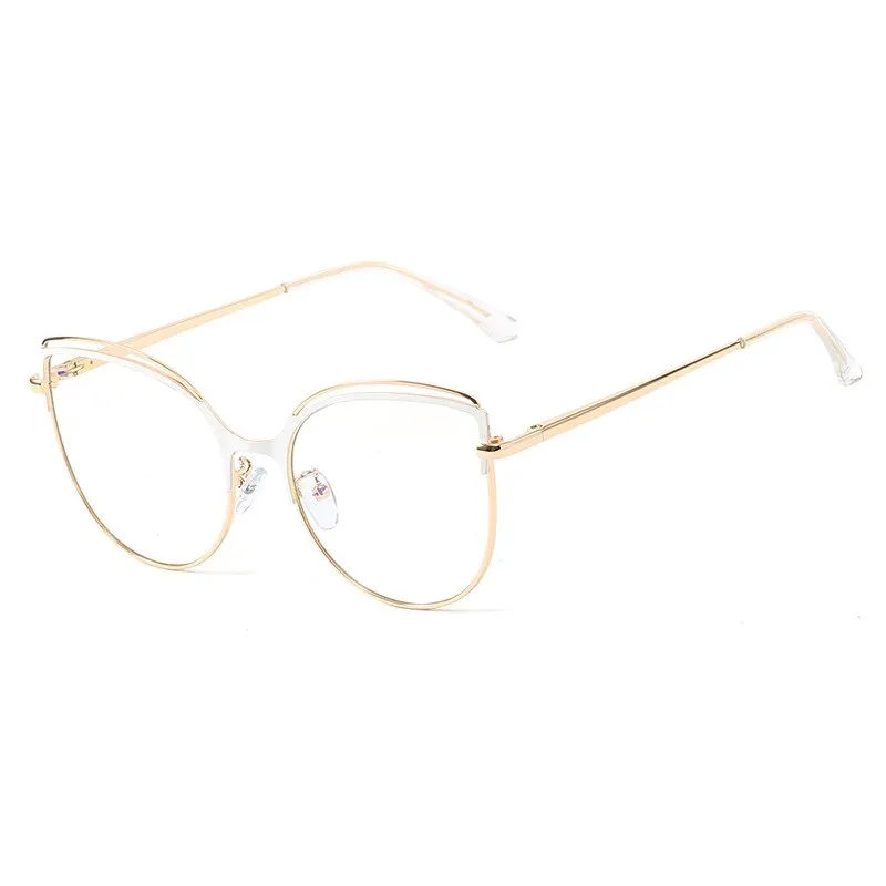 CCspace Unisex Full Rim Oversized Cat Eye Alloy Frame Eyeglasses 48233