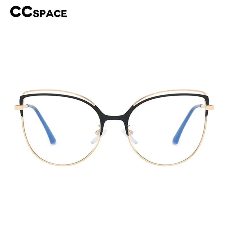 CCspace Unisex Full Rim Oversized Cat Eye Alloy Frame Eyeglasses 48233