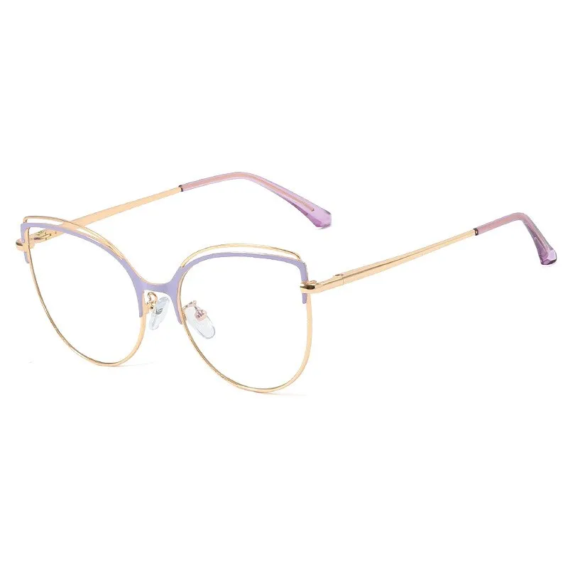 CCspace Unisex Full Rim Oversized Cat Eye Alloy Frame Eyeglasses 48233