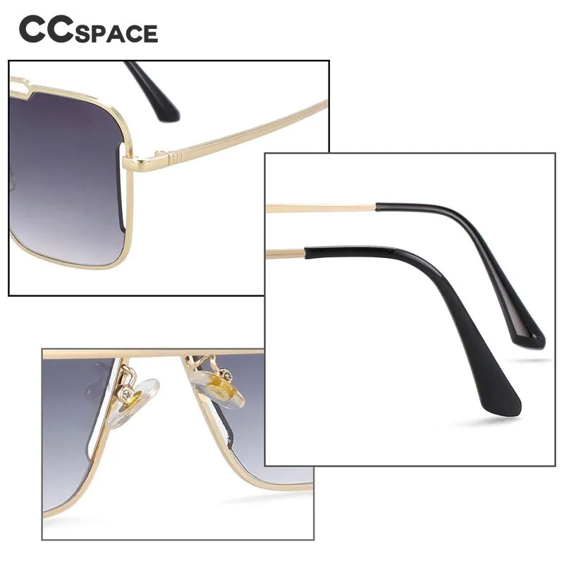 CCspace Unisex Full Rim Oversized Square Alloy One Lens Frame Sunglasses 54022