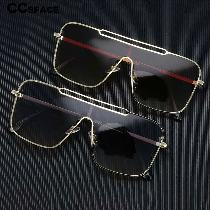 CCspace Unisex Full Rim Oversized Square Alloy One Lens Frame Sunglasses 54022