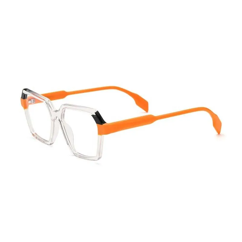 CCspace Unisex Full Rim Polygon Square Acetate Eyeglasses 55052