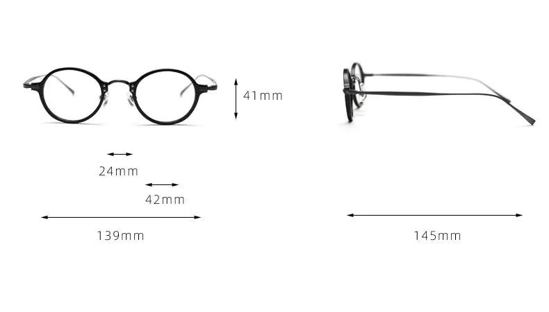 CCspace Unisex Full Rim Small Round Acetate Eyeglasses 57268