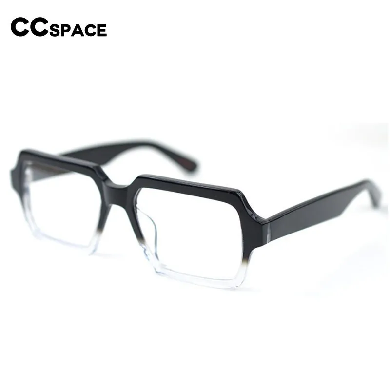 CCspace Unisex Full Rim Square Acetate Eyeglasses 54726