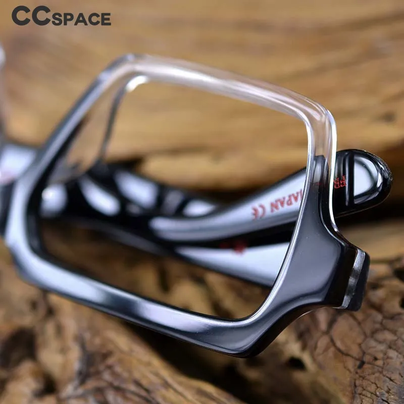 CCspace Unisex Full Rim Square Acetate Eyeglasses 54726