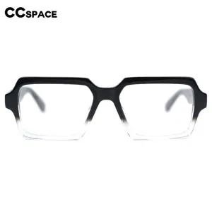 CCspace Unisex Full Rim Square Acetate Eyeglasses 54726