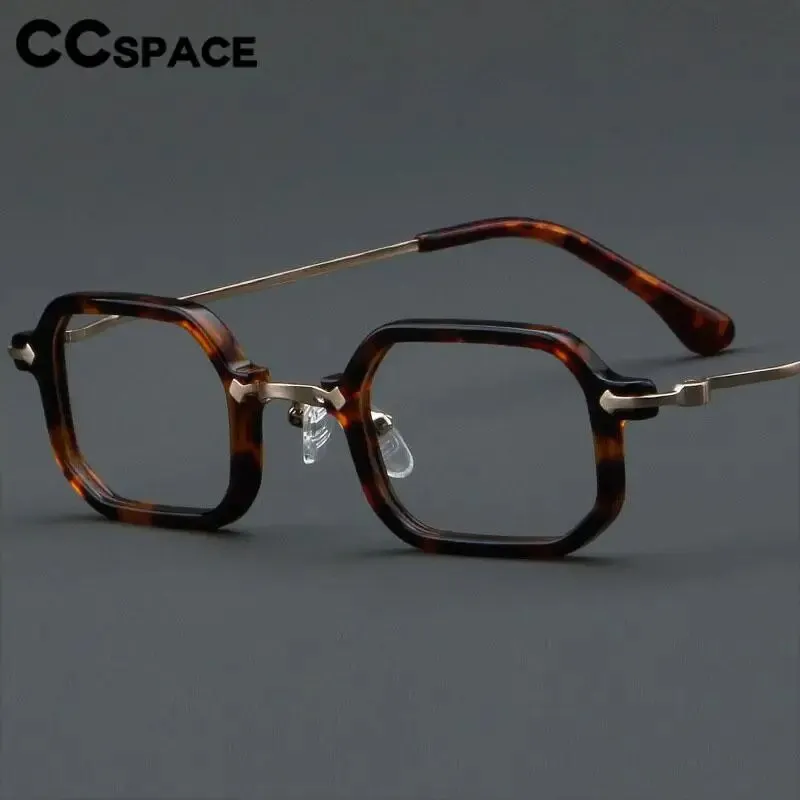 CCspace Unisex Full Rim Square Acetate Eyeglasses 57032