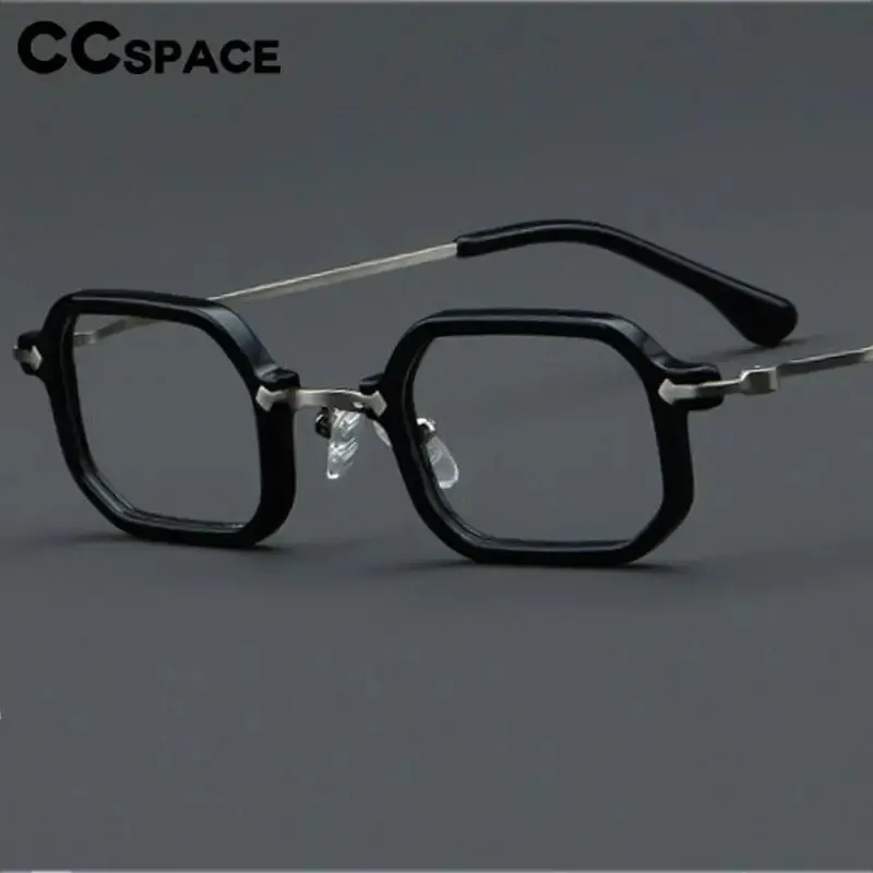 CCspace Unisex Full Rim Square Acetate Eyeglasses 57032