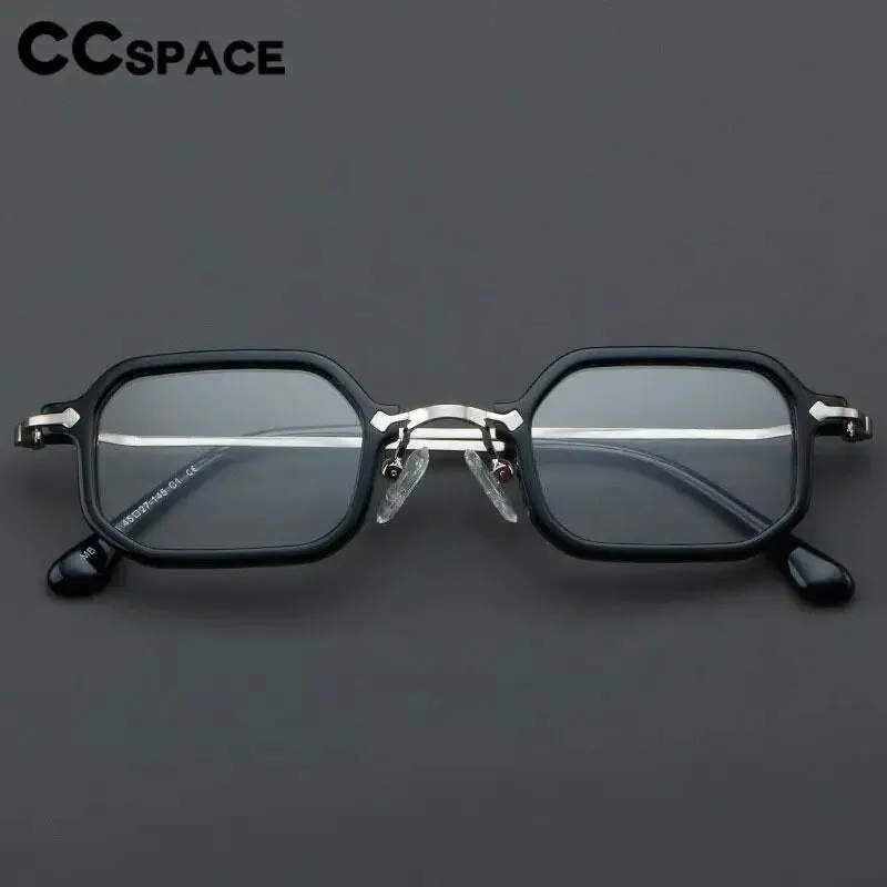 CCspace Unisex Full Rim Square Acetate Eyeglasses 57032