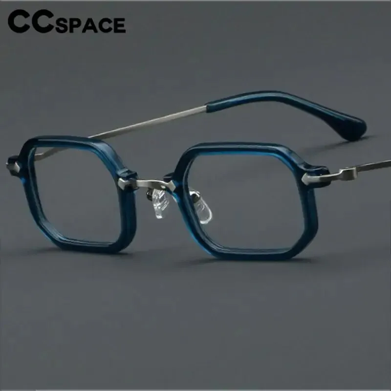 CCspace Unisex Full Rim Square Acetate Eyeglasses 57032