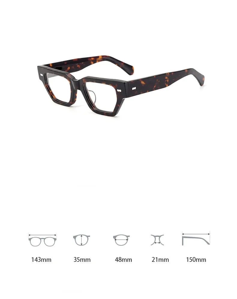 CCspace Unisex Full Rim Square Acetate Eyeglasses 57399