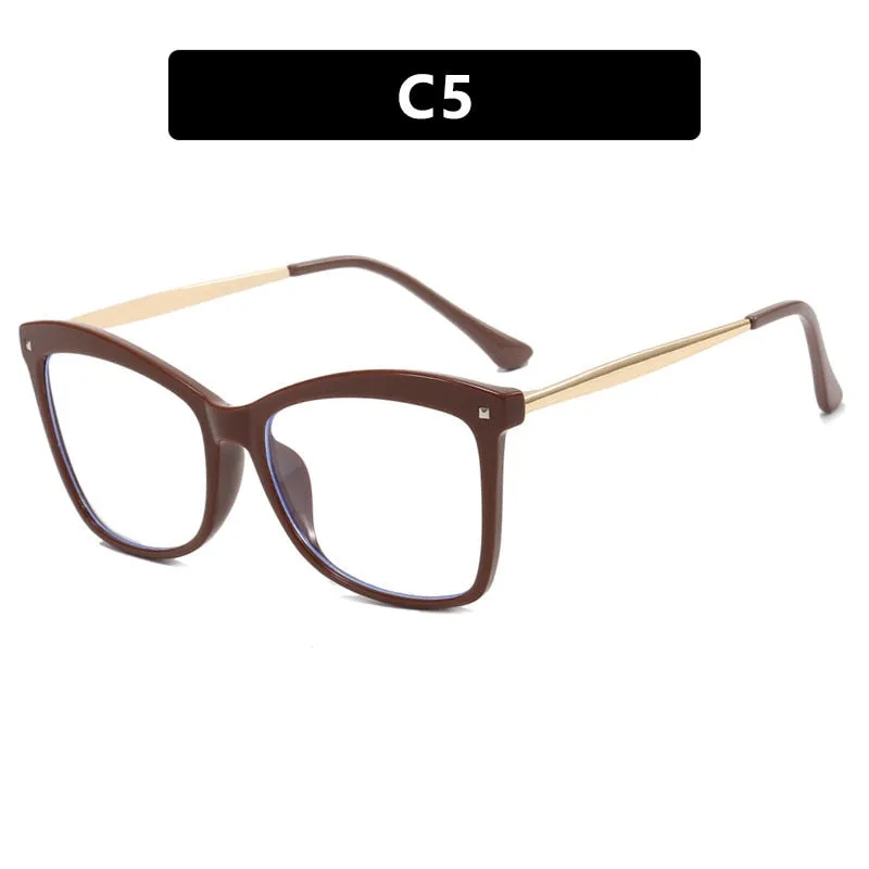 CCspace Unisex Full Rim Square Cat Eye Acetate Eyeglasses 55532